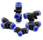 4mm 3 Way T Type Pneumatic Connector Push in Fitting for Pipe Joint