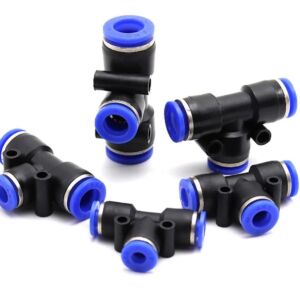 4mm 3 Way T Type Pneumatic Connector Push in Fitting for Pipe Joint